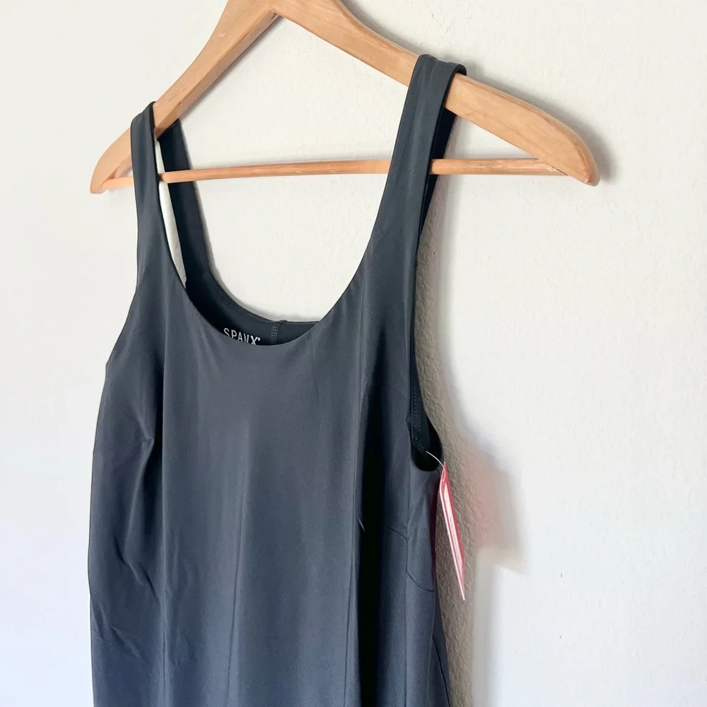 NWT Spanx Yes, Pleats! Exercise Tennis Dress in Very Black - Picture 4 of 9